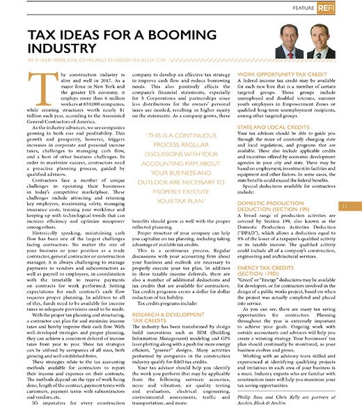 Tax Ideas for a Booming Industry