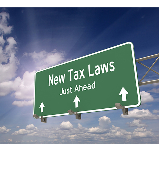 Sign indicating Tax Law changes ahead