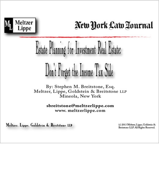 Estate Planning for Investment Real Estate: Don't Forget the Income Tax Side
