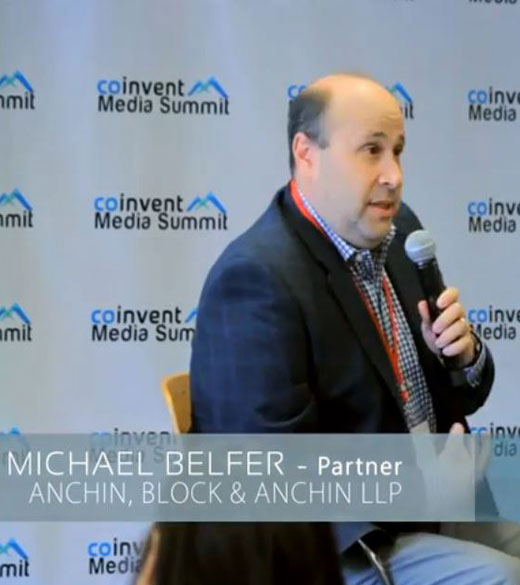 April 22 (CoInvent) -- Michael Belfer, practice leader of Anchin, Block & Anchin LLP's Public Relations and Advertising Industry Group on panel discussing how to create viral movements with digital media. (Source: CoInvent) 